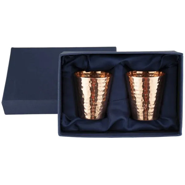 Hammered Copper Shot Glasses (set of 2)