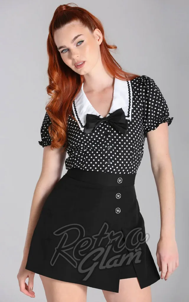 Hell Bunny Naomi Polka Dot Blouse