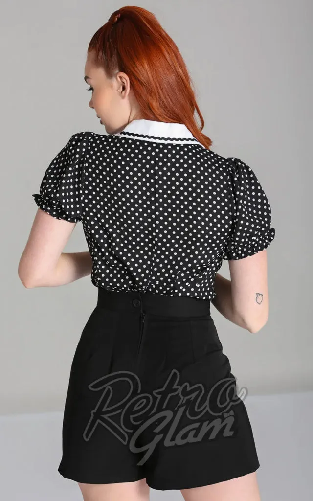 Hell Bunny Naomi Polka Dot Blouse