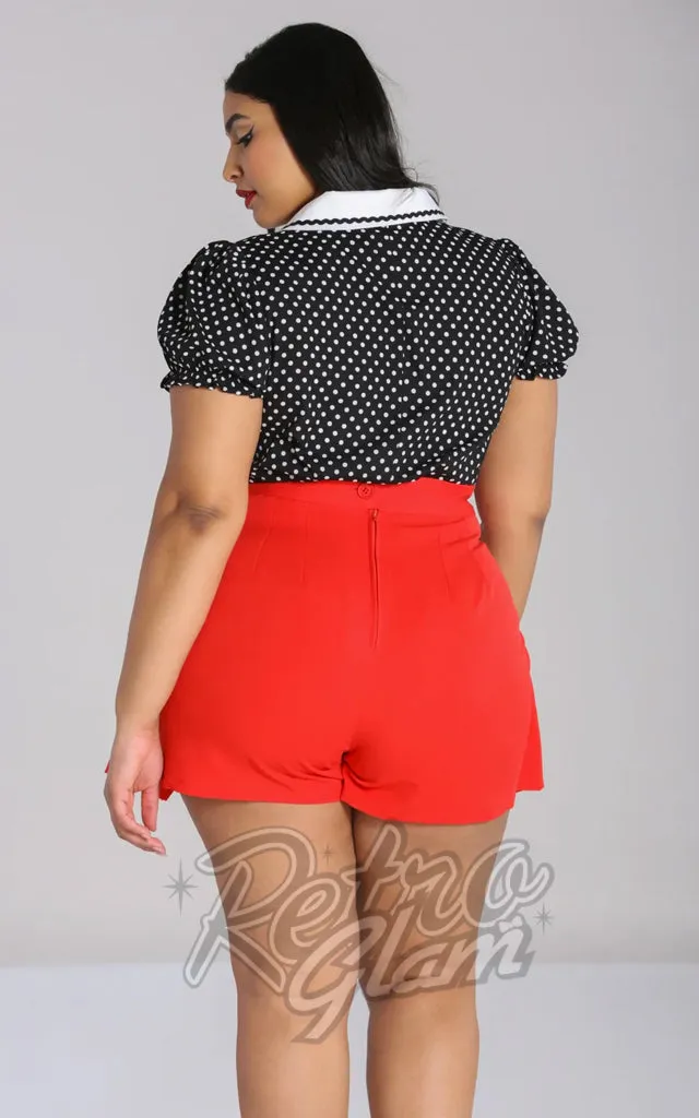 Hell Bunny Naomi Polka Dot Blouse