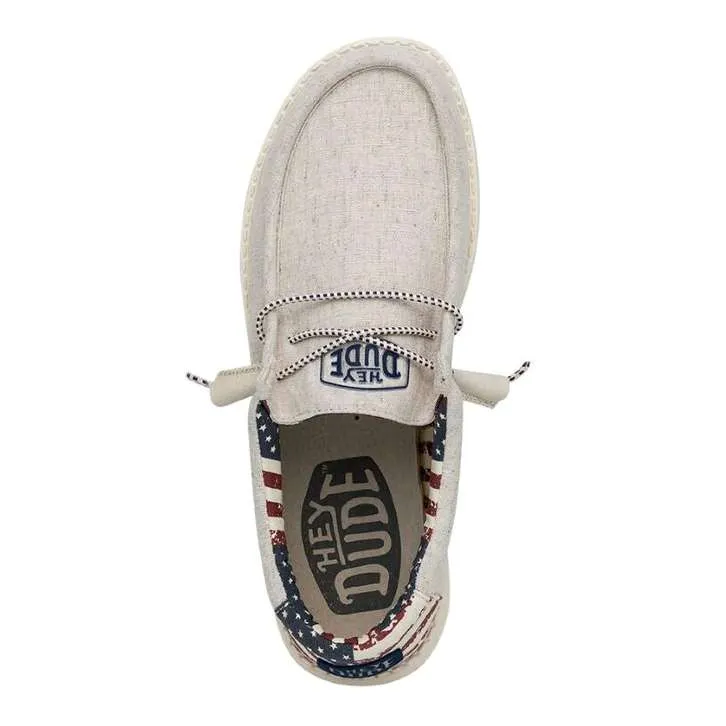 Hey Dude Men’s Wally Patriotic Shoes