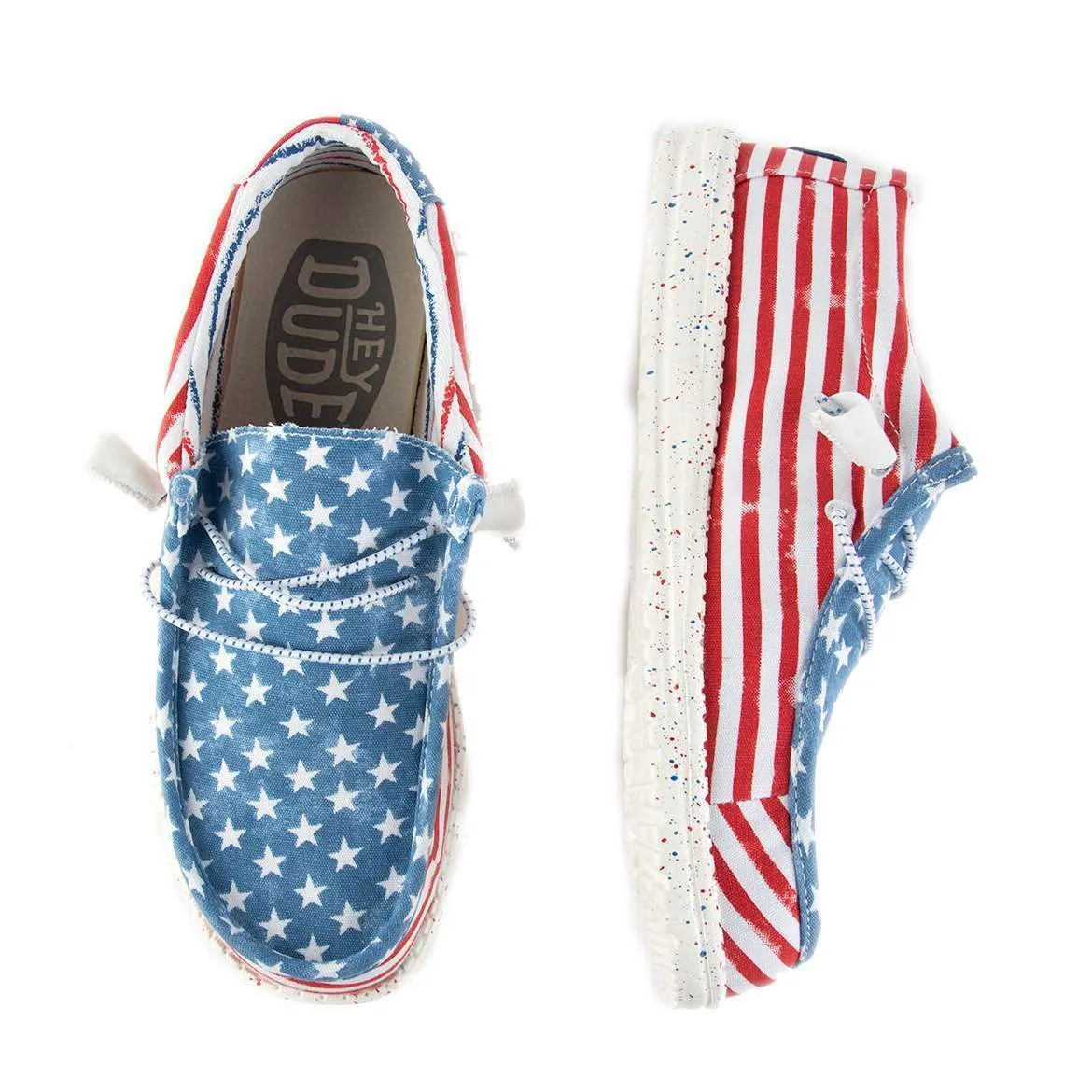 Hey Dude Men’s Wally Patriotic Shoes