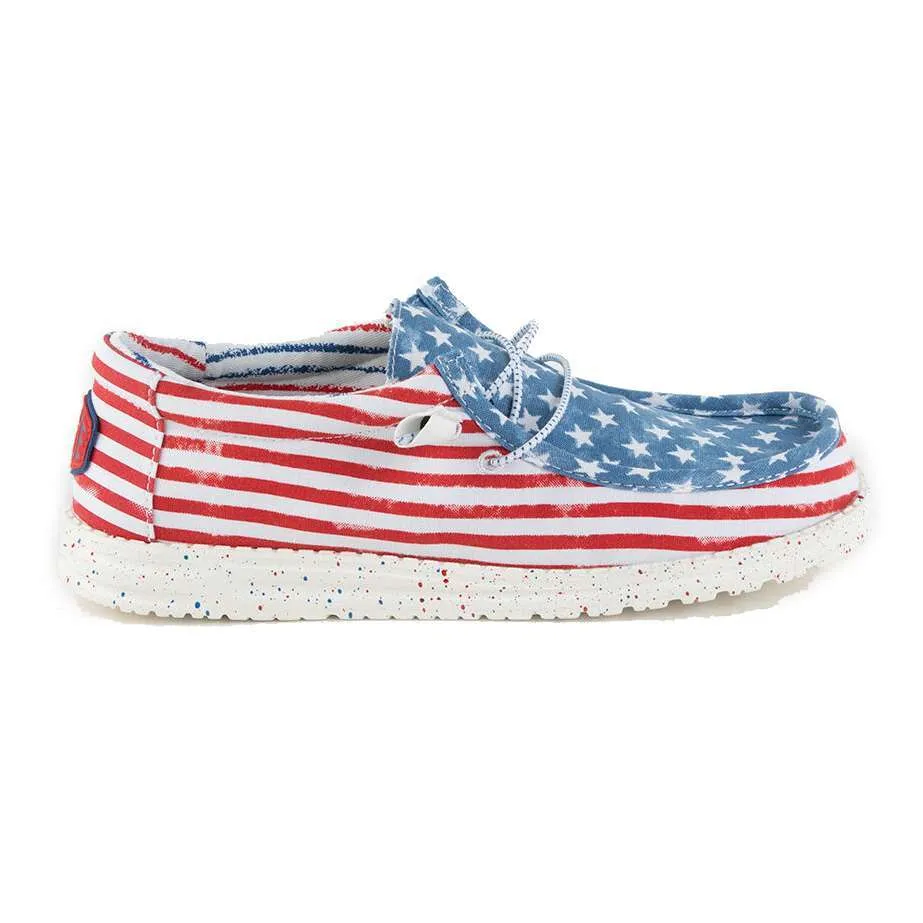 Hey Dude Men’s Wally Patriotic Shoes