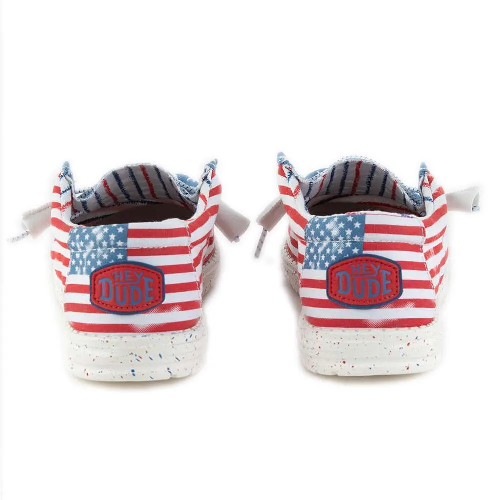 Hey Dude Men’s Wally Patriotic Shoes