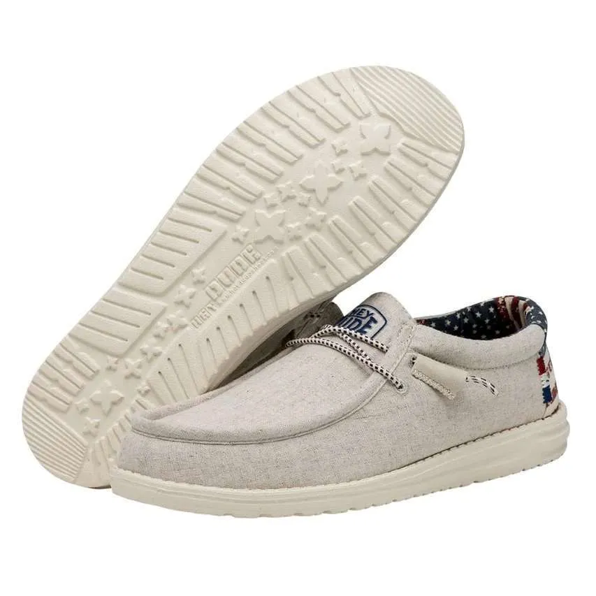 Hey Dude Men’s Wally Patriotic Shoes