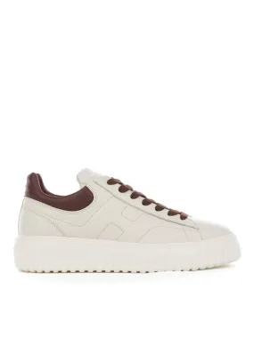 Hogan H-Stripes Cream Leather Sneaker