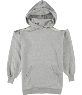 I-N-C Womens Bling Cutout Hoodie Sweatshirt