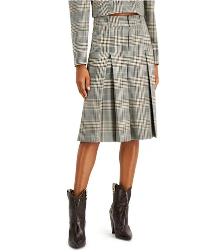 I-N-C Womens Plaid Gaucho Pants