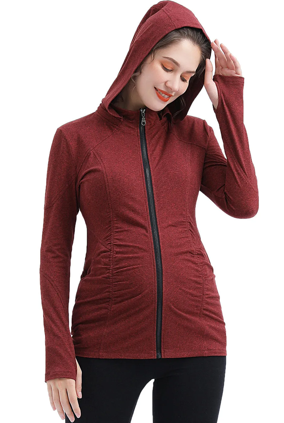 Kimi + Kai Maternity Jojo Performance Jacket with Detachable Hood