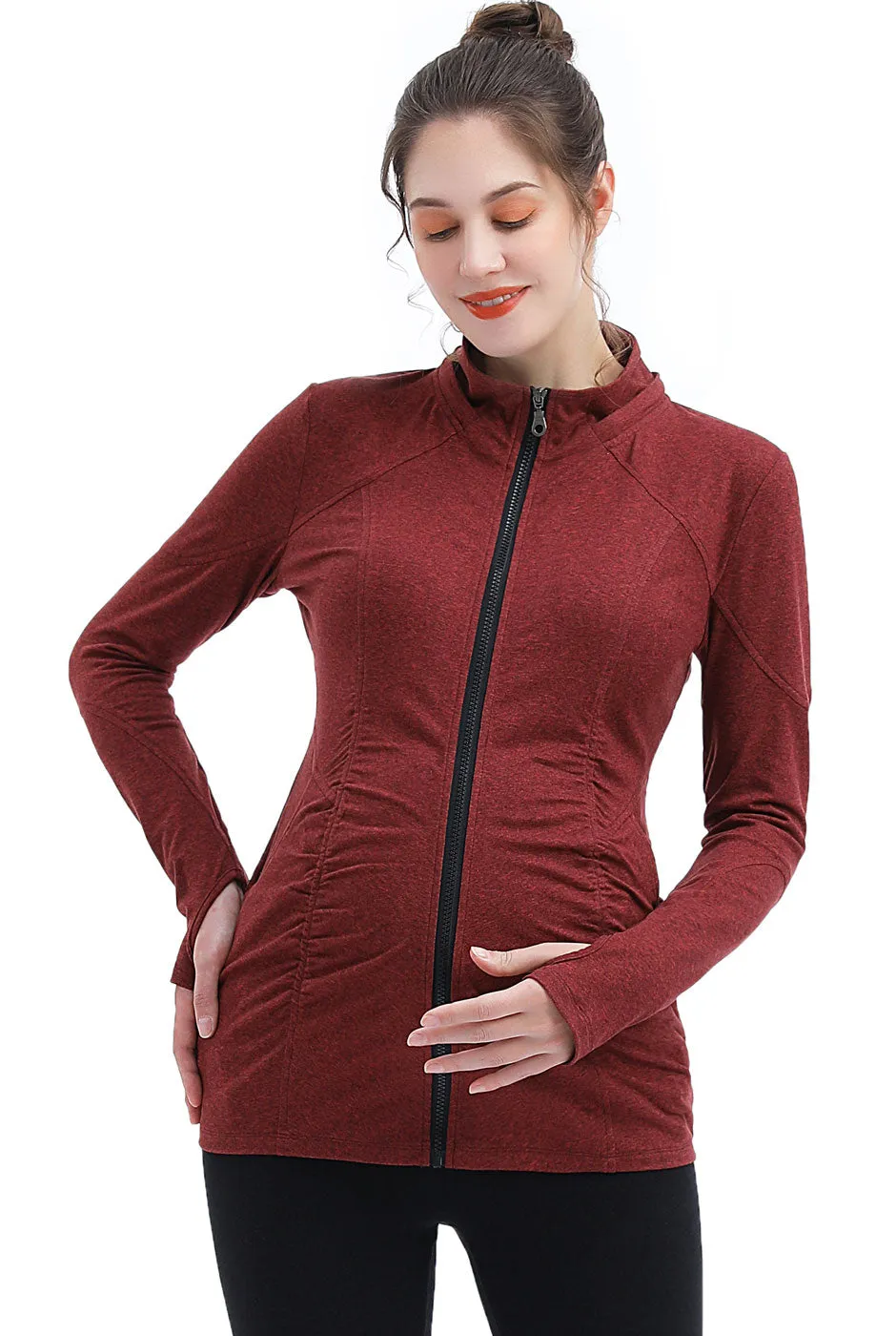 Kimi + Kai Maternity Jojo Performance Jacket with Detachable Hood