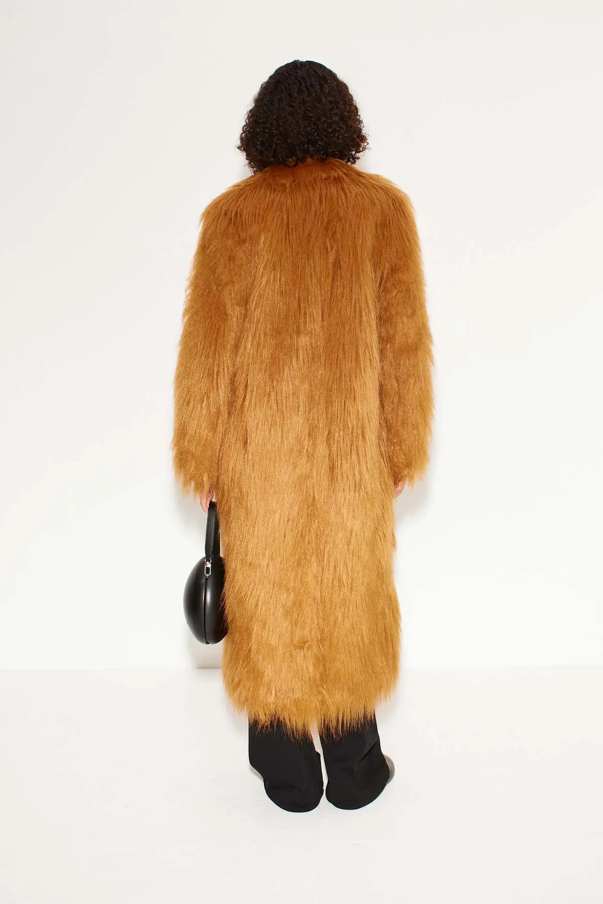 Lett Shaggy Faux Fur Coat - Wheat