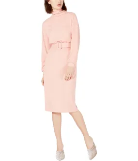 Leyden Womens Belted Sweater Dress