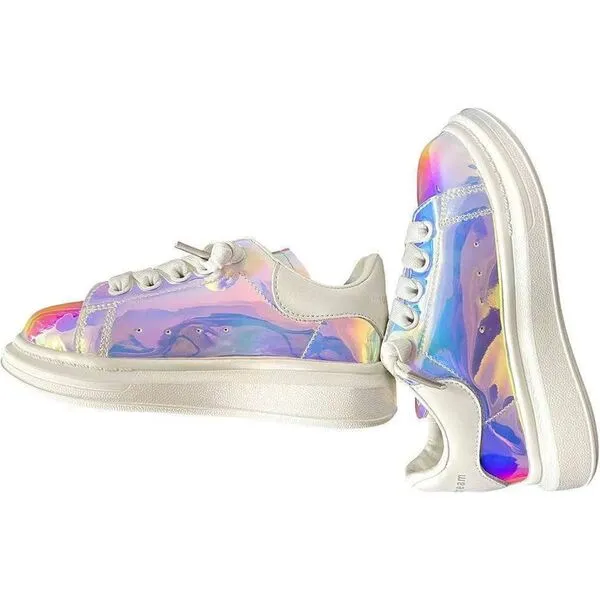 Lola + The Boys Hologram Magic Sneaker, Rainbow