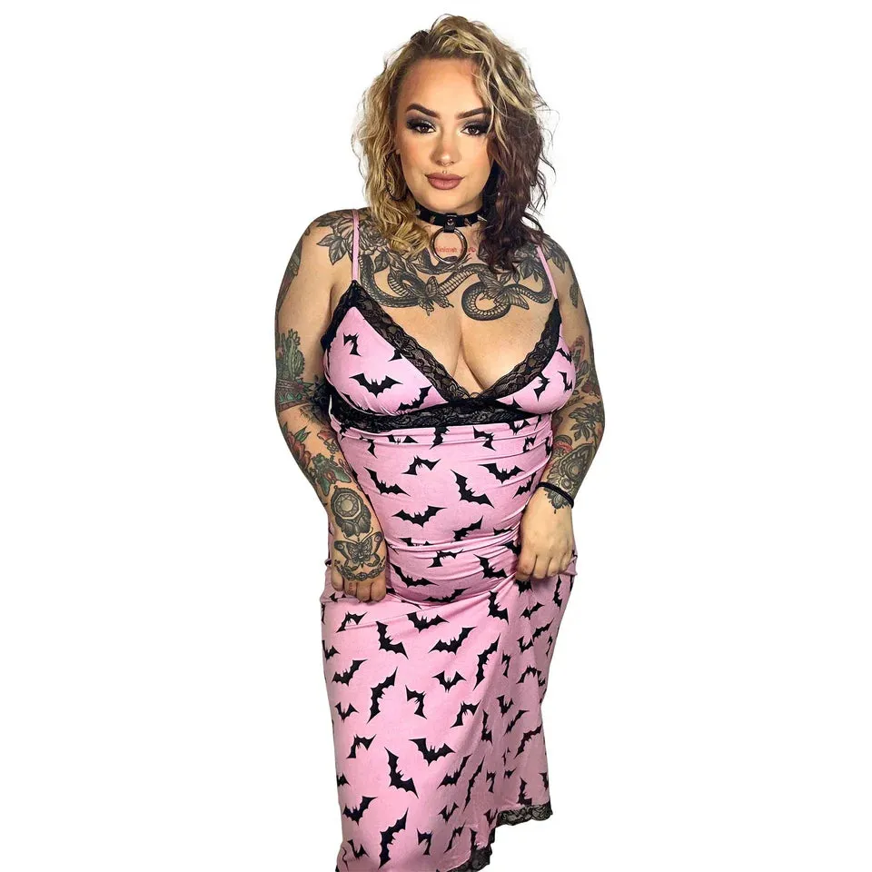 Luna Bats Slip Away Pink Dress