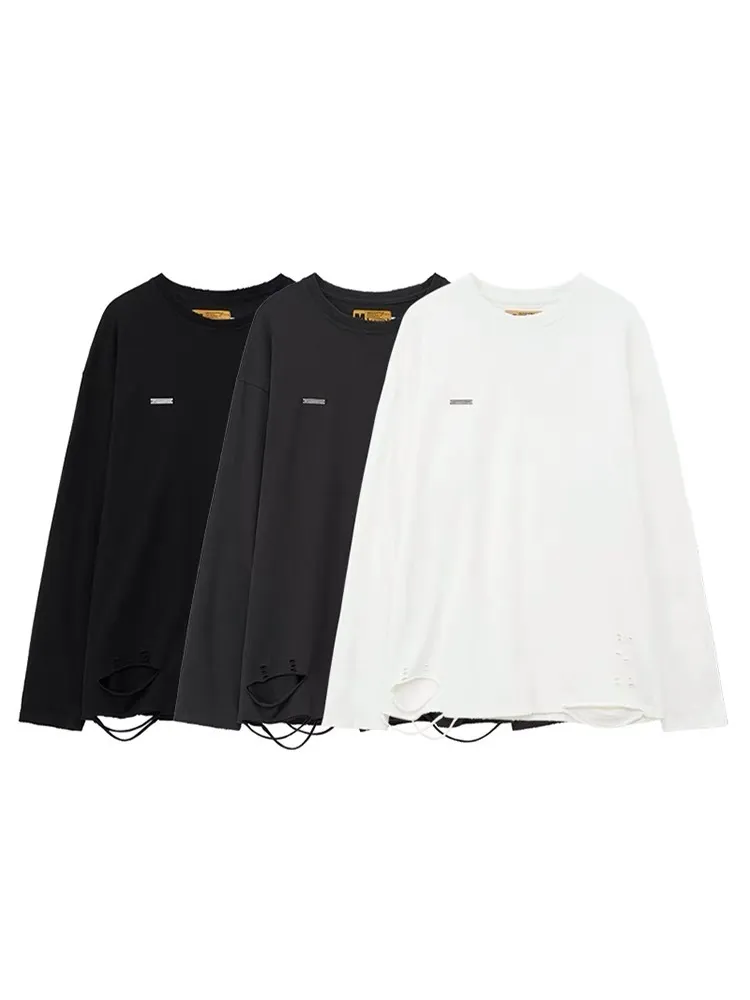 MAMC  |Unisex Street Style Long Sleeves Logo Tops