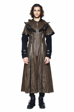 men's coat DEVIL FASHION - Fifth Symphony Steampunk Trench Coat With Cape Collar - CT078  -  Metal-shop