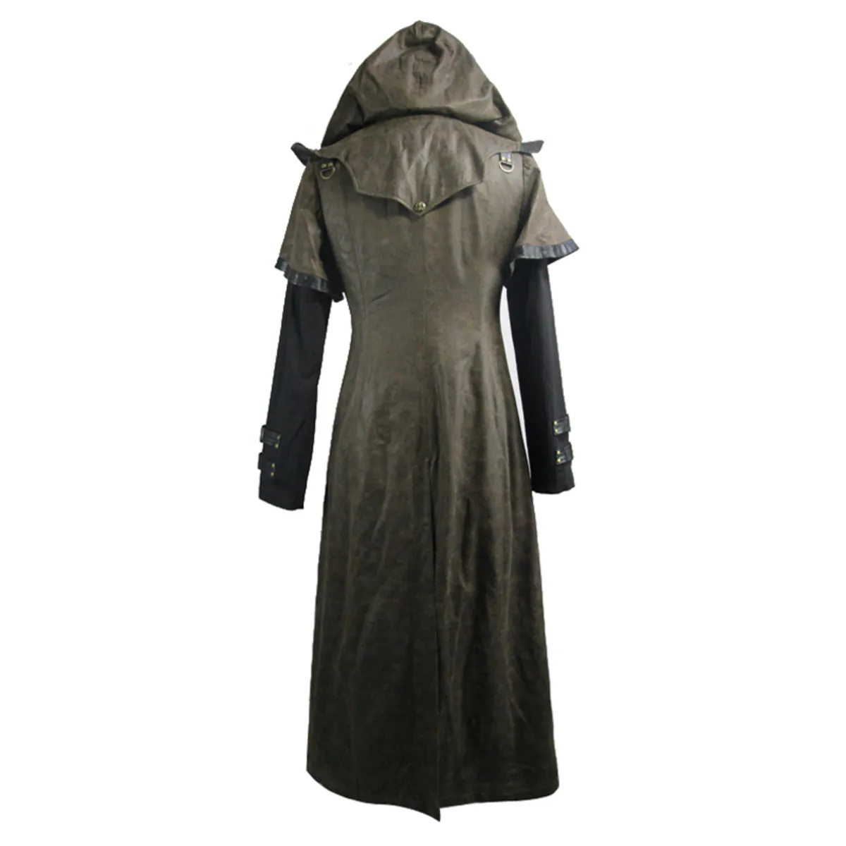 men's coat DEVIL FASHION - Fifth Symphony Steampunk Trench Coat With Cape Collar - CT078  -  Metal-shop