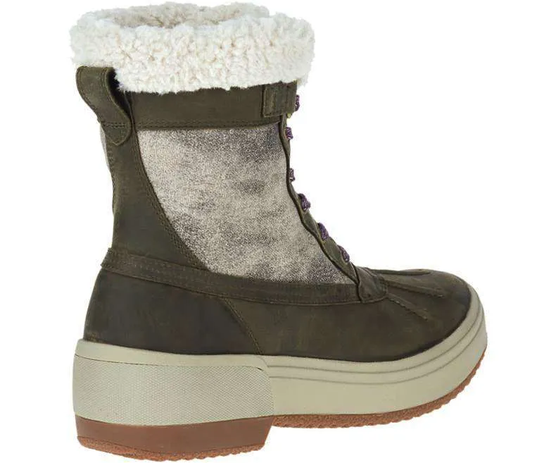 Merrell Women’s Haven Mid Lace Polar Waterproof Boots – Olive