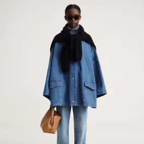 Mid-Length Denim Coat