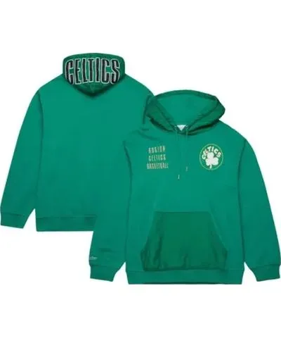 Mitchell & Ness Men's NBA Kelly Boston Celtics Team OG 2.0 Vintage Logo Fleece Pullover Hoodie