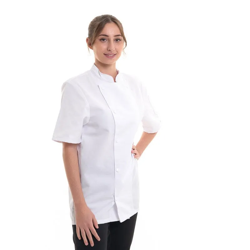 Mixed Short Sleeve Kitchen Coat - Madras Robur