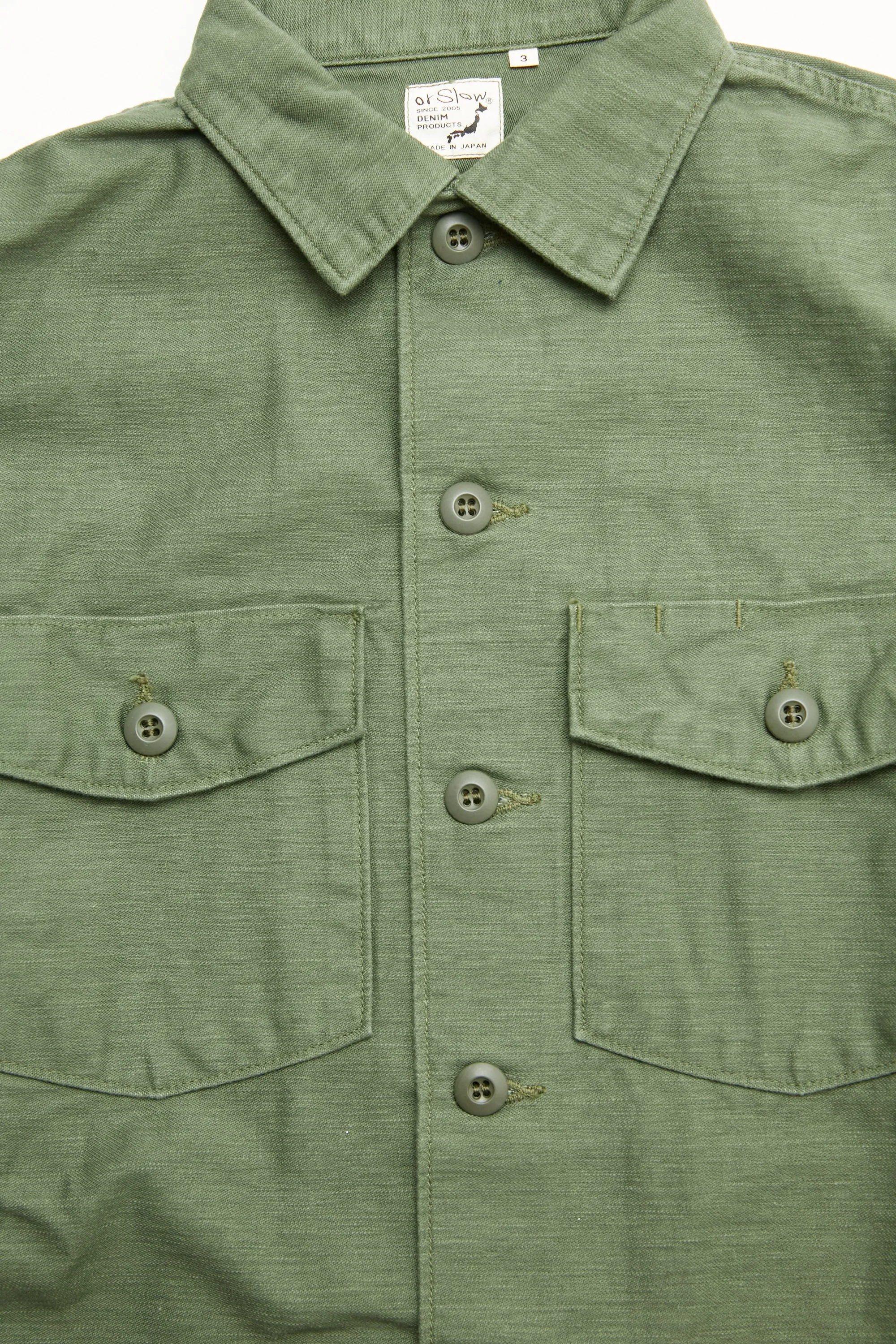 orSlow US Army Fatigue Shirt - Green