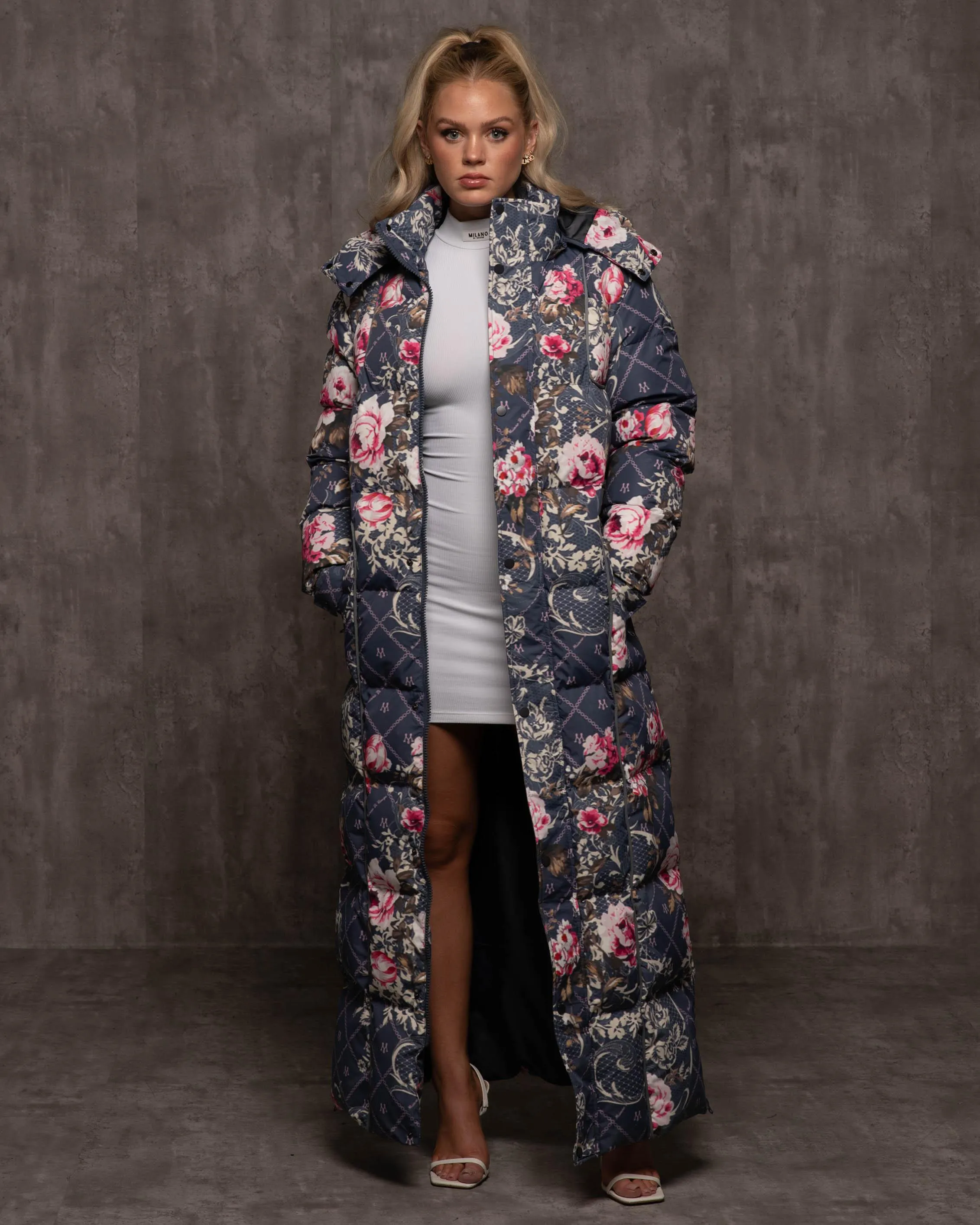 puffer coat Jacquard Burr