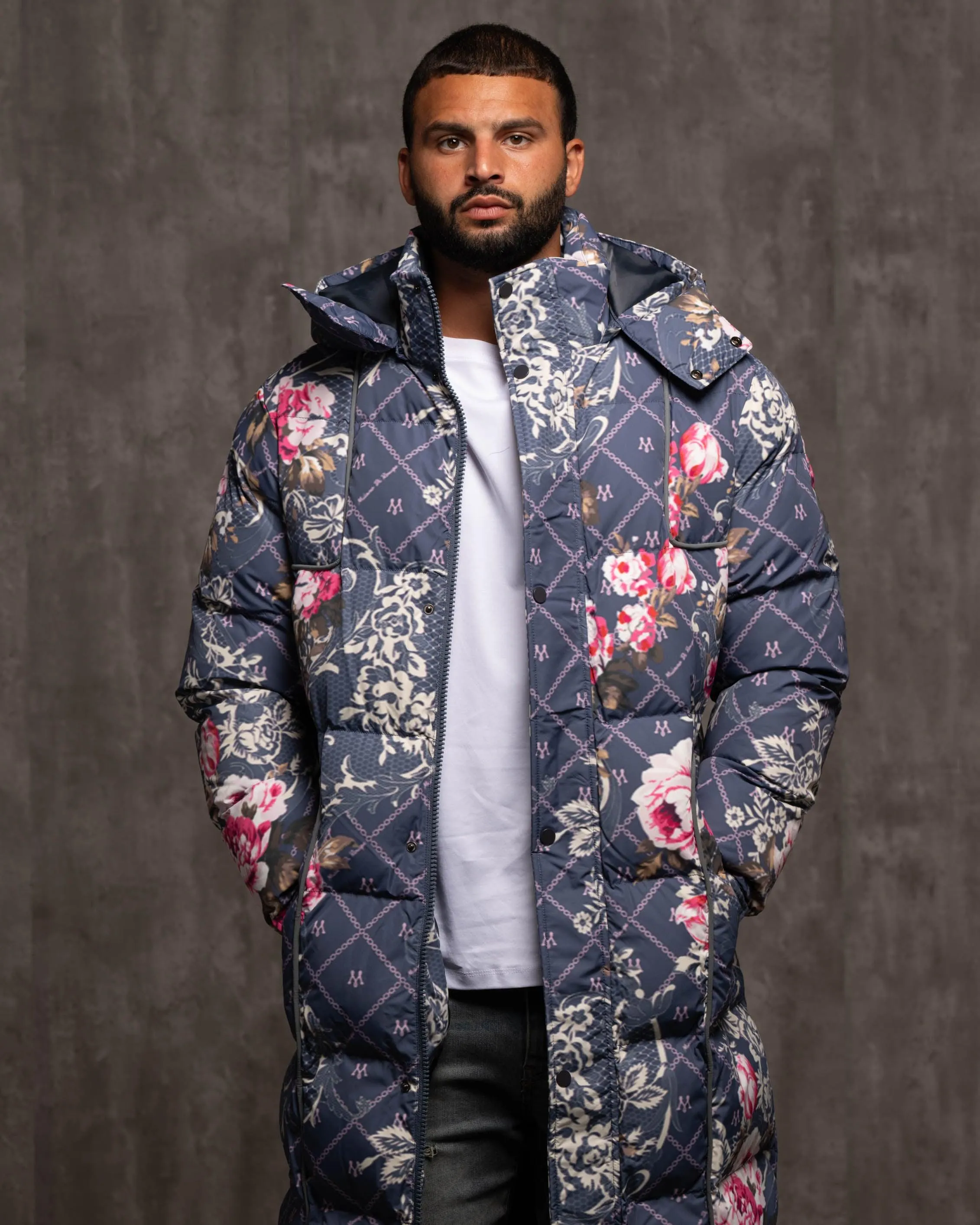 puffer coat Jacquard Burr