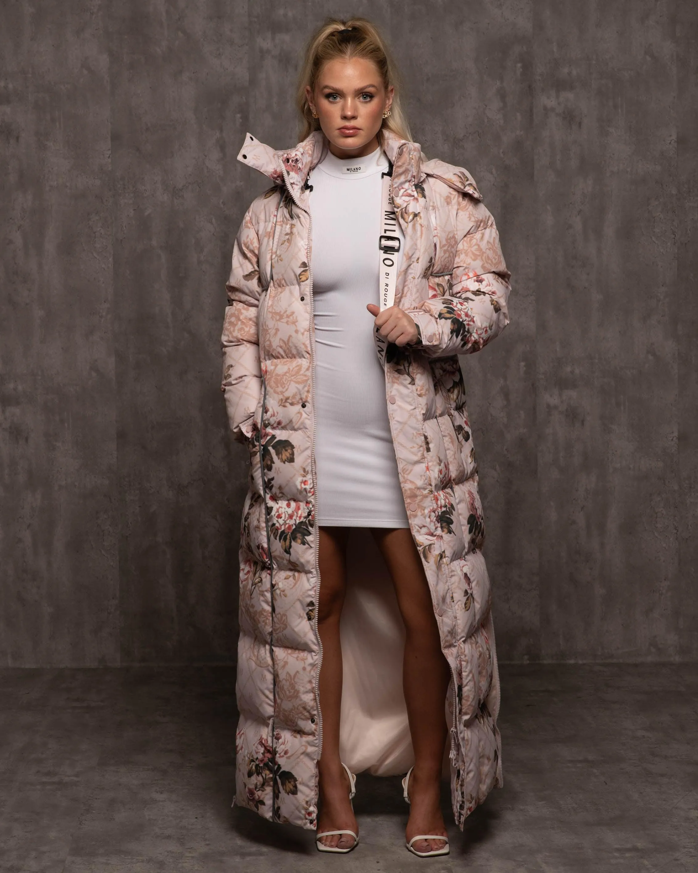 puffer coat Jacquard Burr