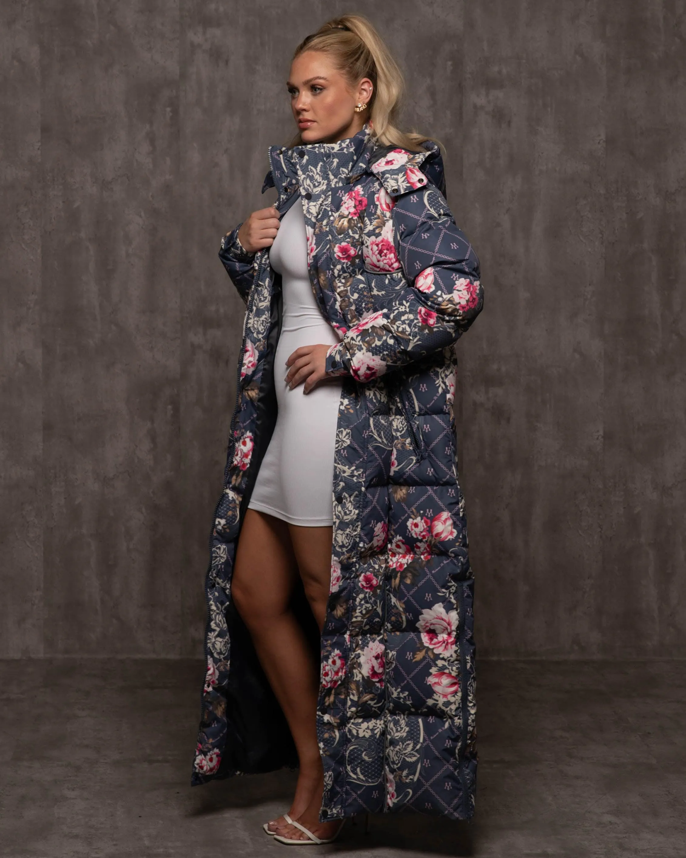 puffer coat Jacquard Burr