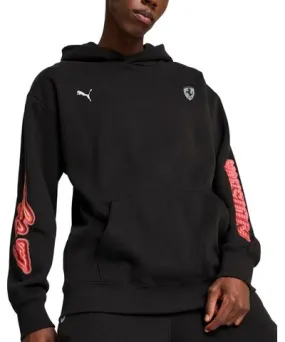 PUMA Men's Ferrari Neon Race Relaxed-Fit Printed Hoodie