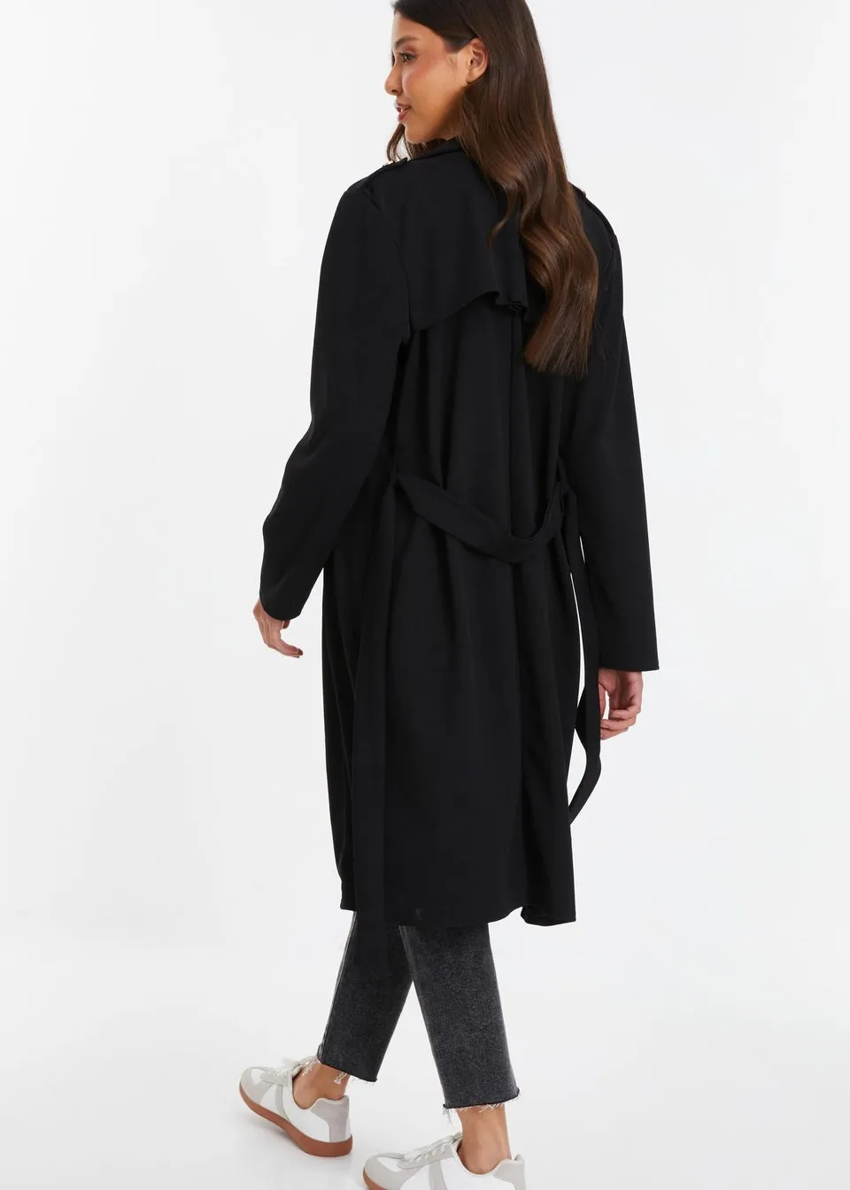 Quiz Black Duster Coat