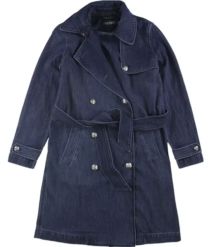 Ralph Lauren Womens Prunella Denim Trench Coat