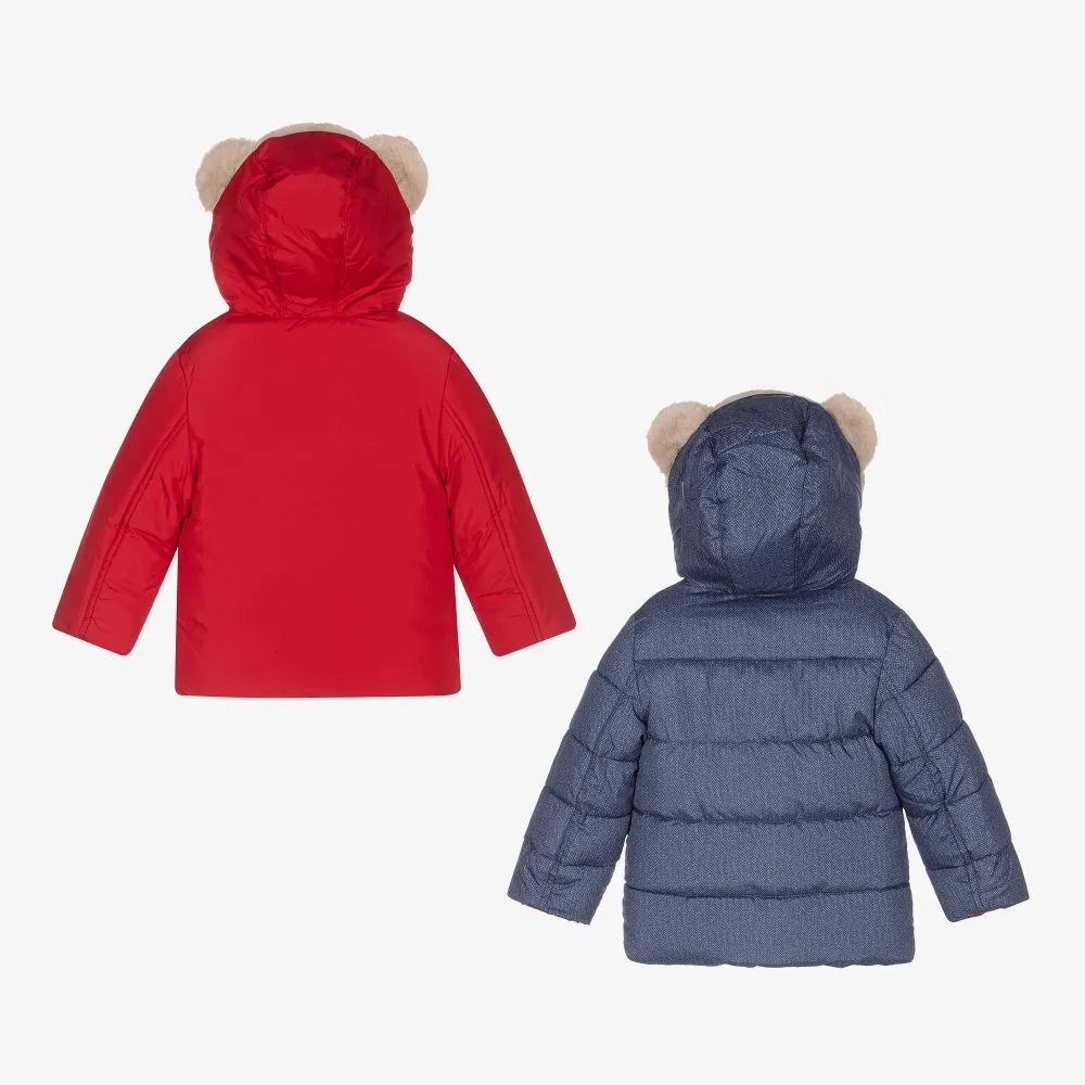 Red Reversible Baby Coat 