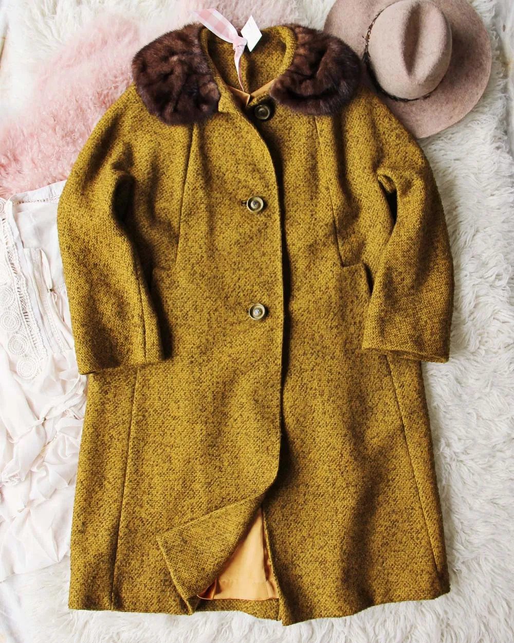 Retro Mustard Vintage Coat