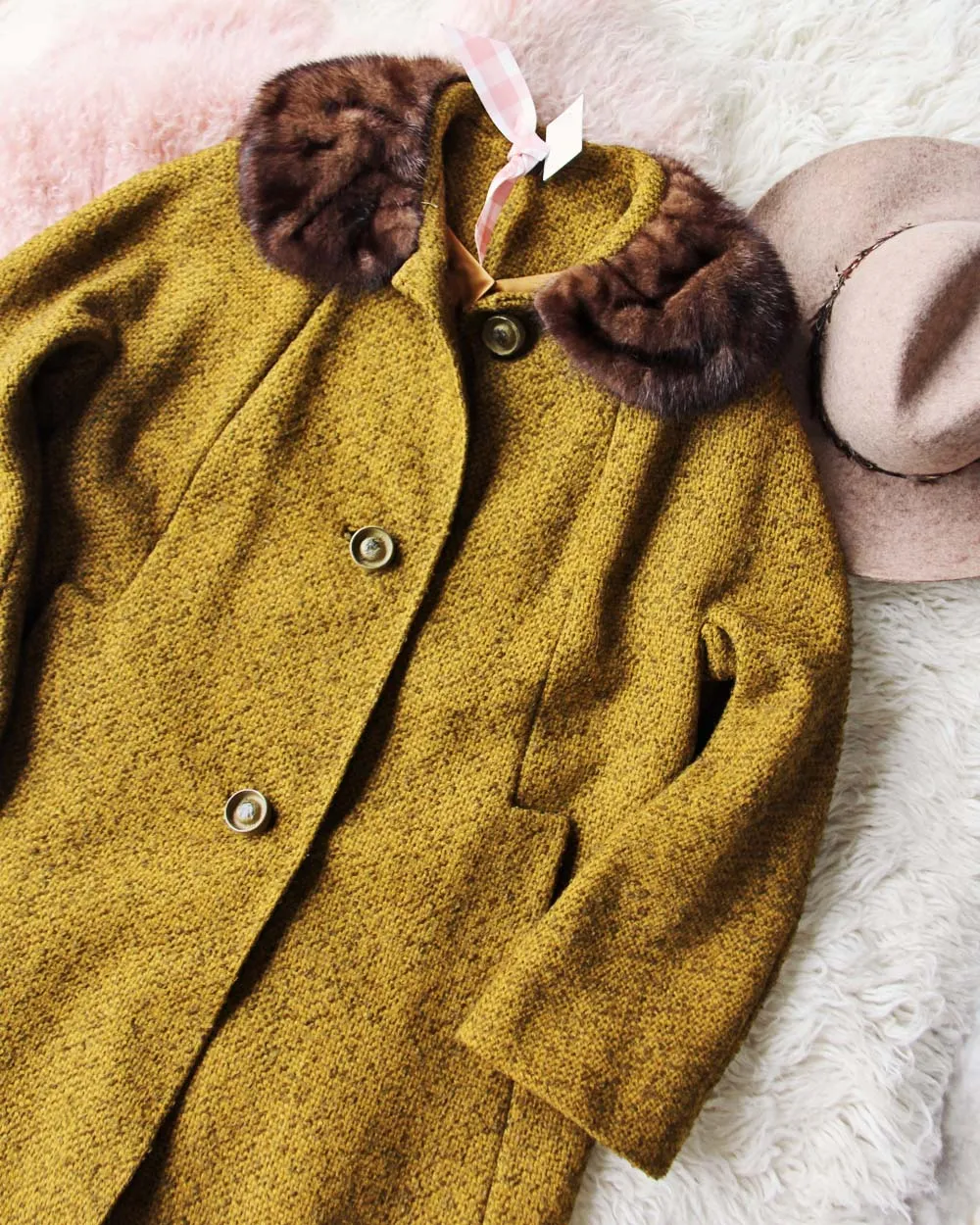 Retro Mustard Vintage Coat