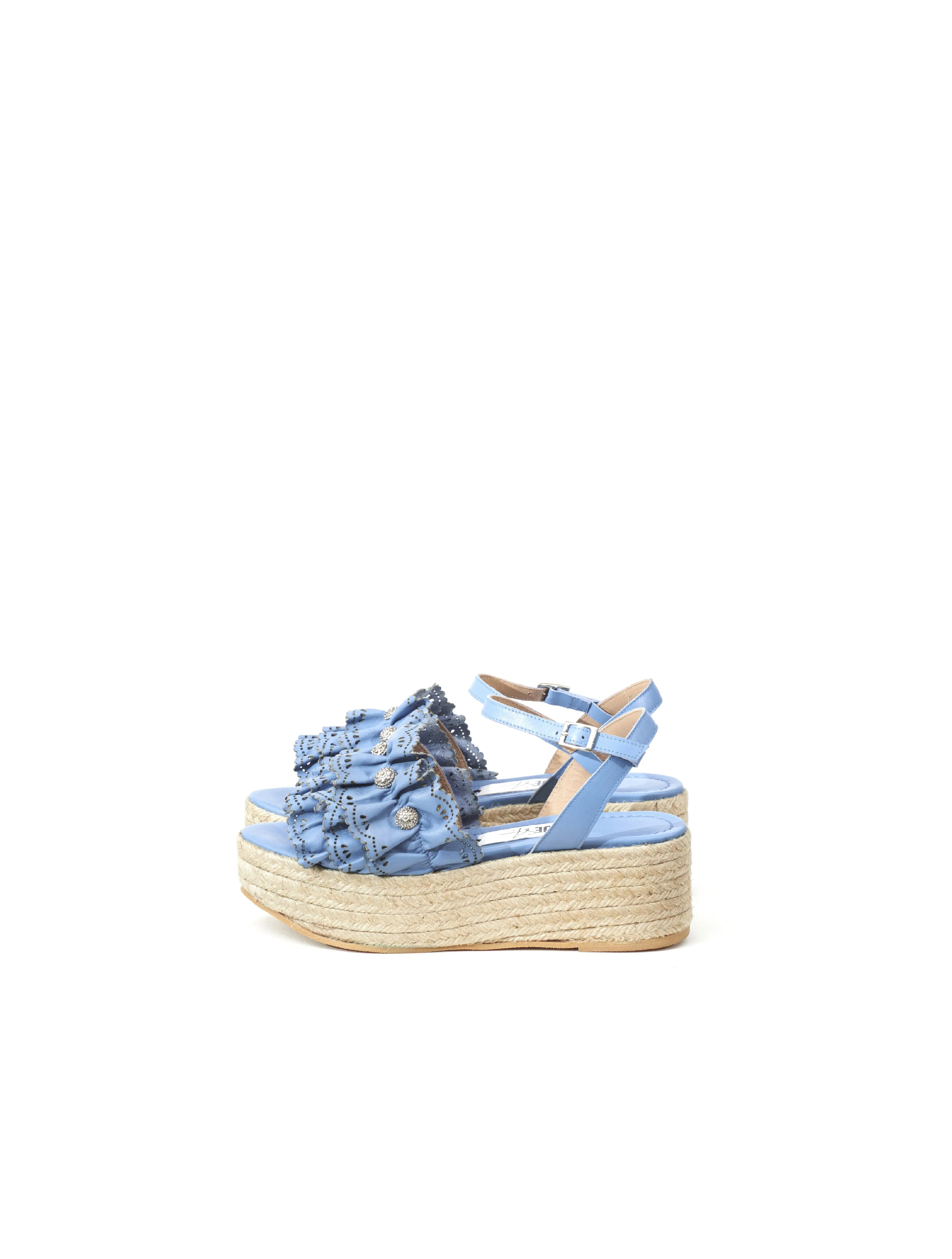 Rue St Nova Blue Leather Sandal