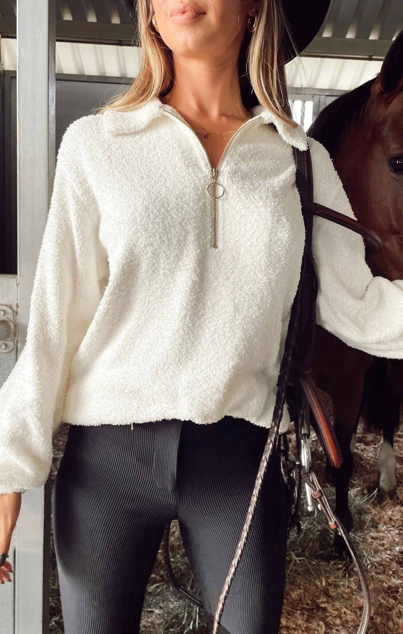 Sadie Sweater Off White Knit