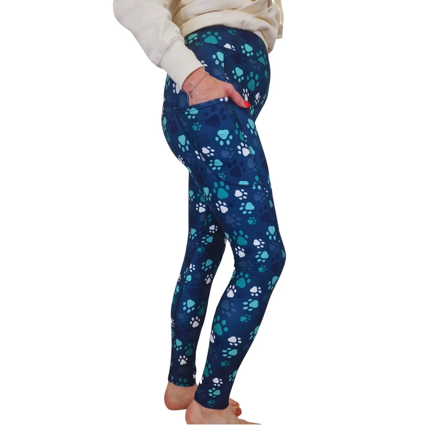 SCULPT Yoga Leggings - Watery Paws