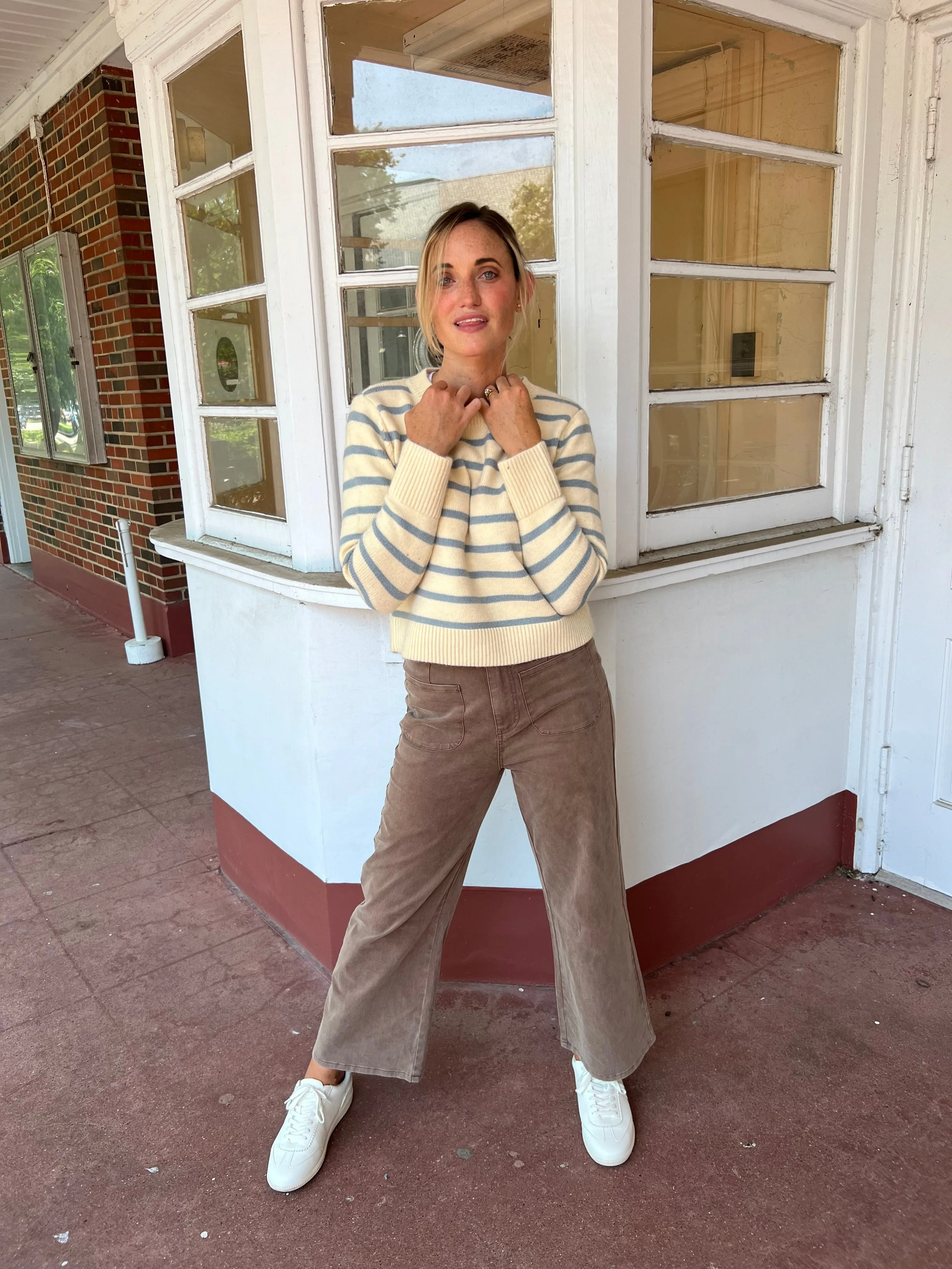 Sheri Striped Crewneck Sweater