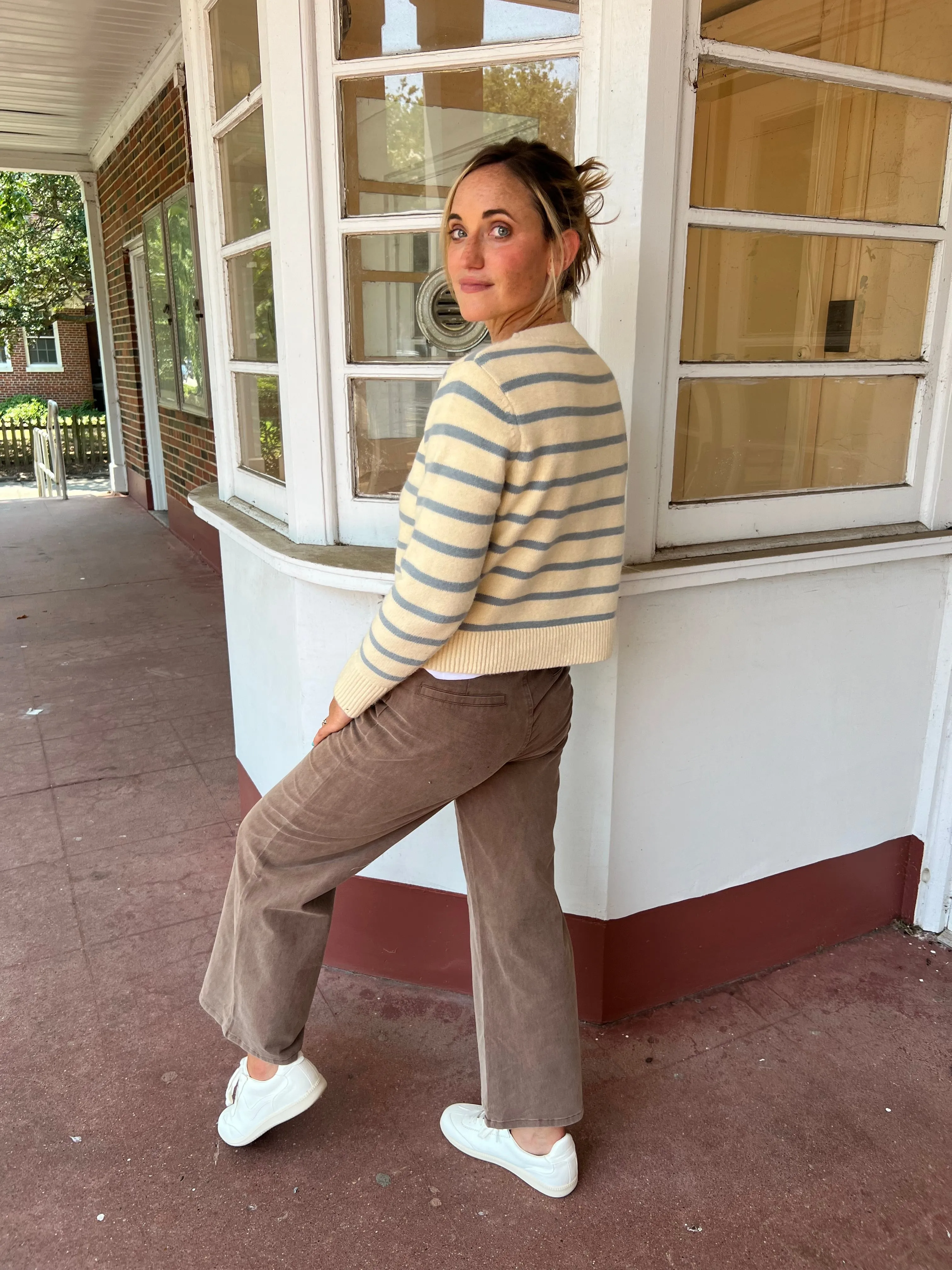 Sheri Striped Crewneck Sweater