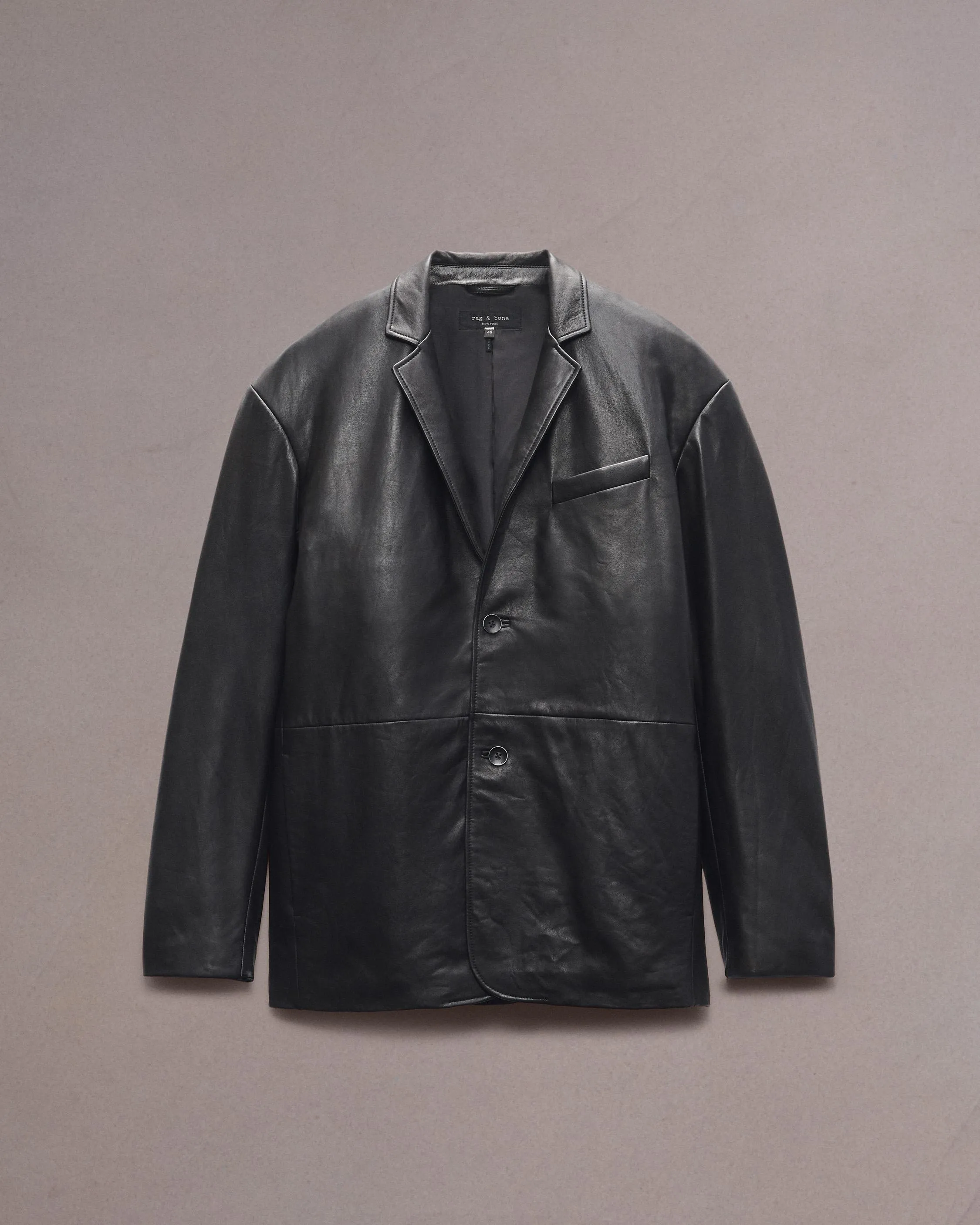 Shift Leather Blazer