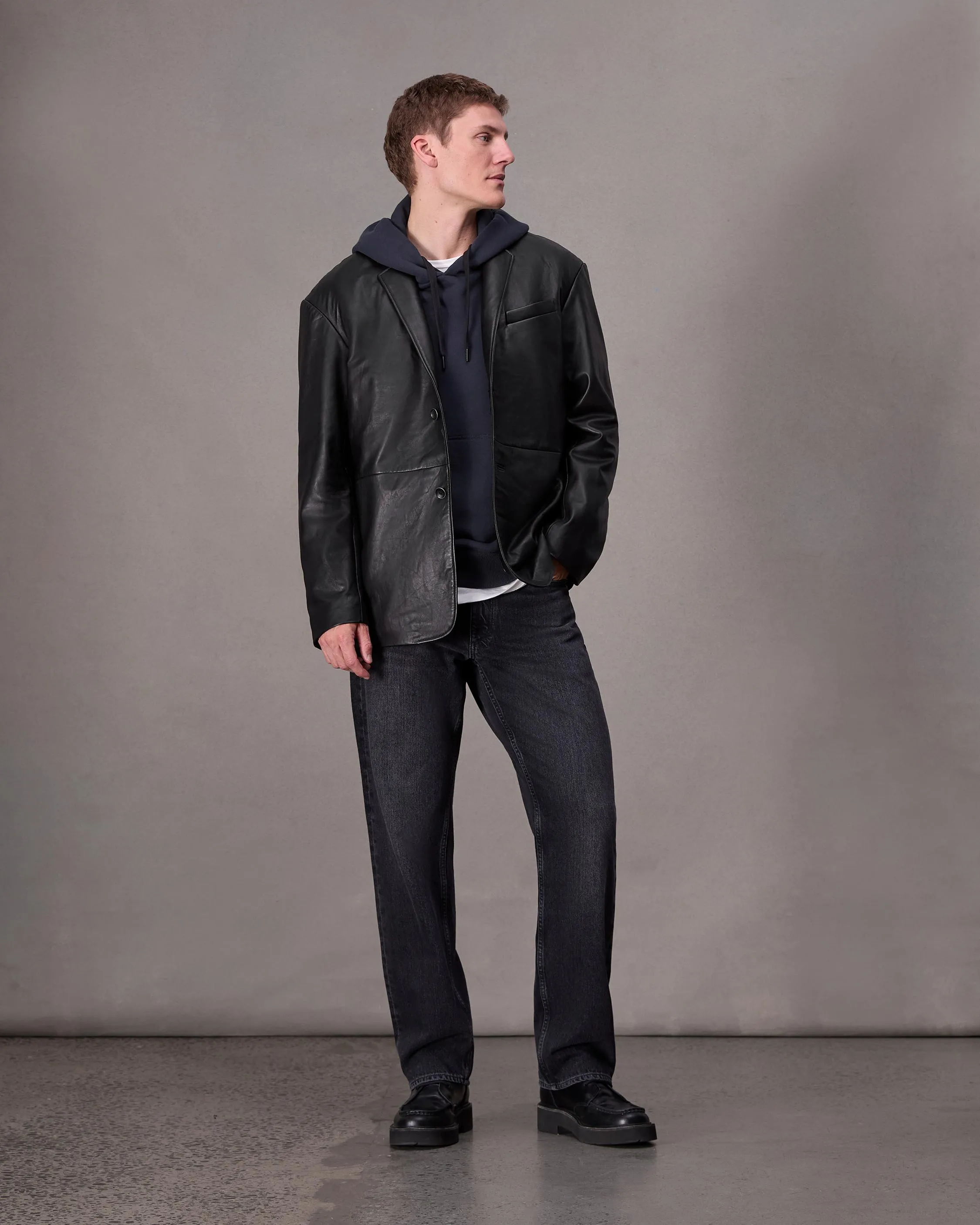 Shift Leather Blazer