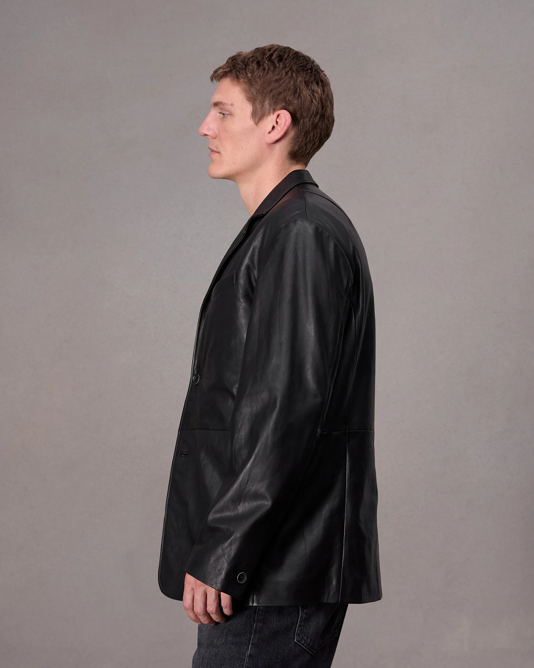 Shift Leather Blazer