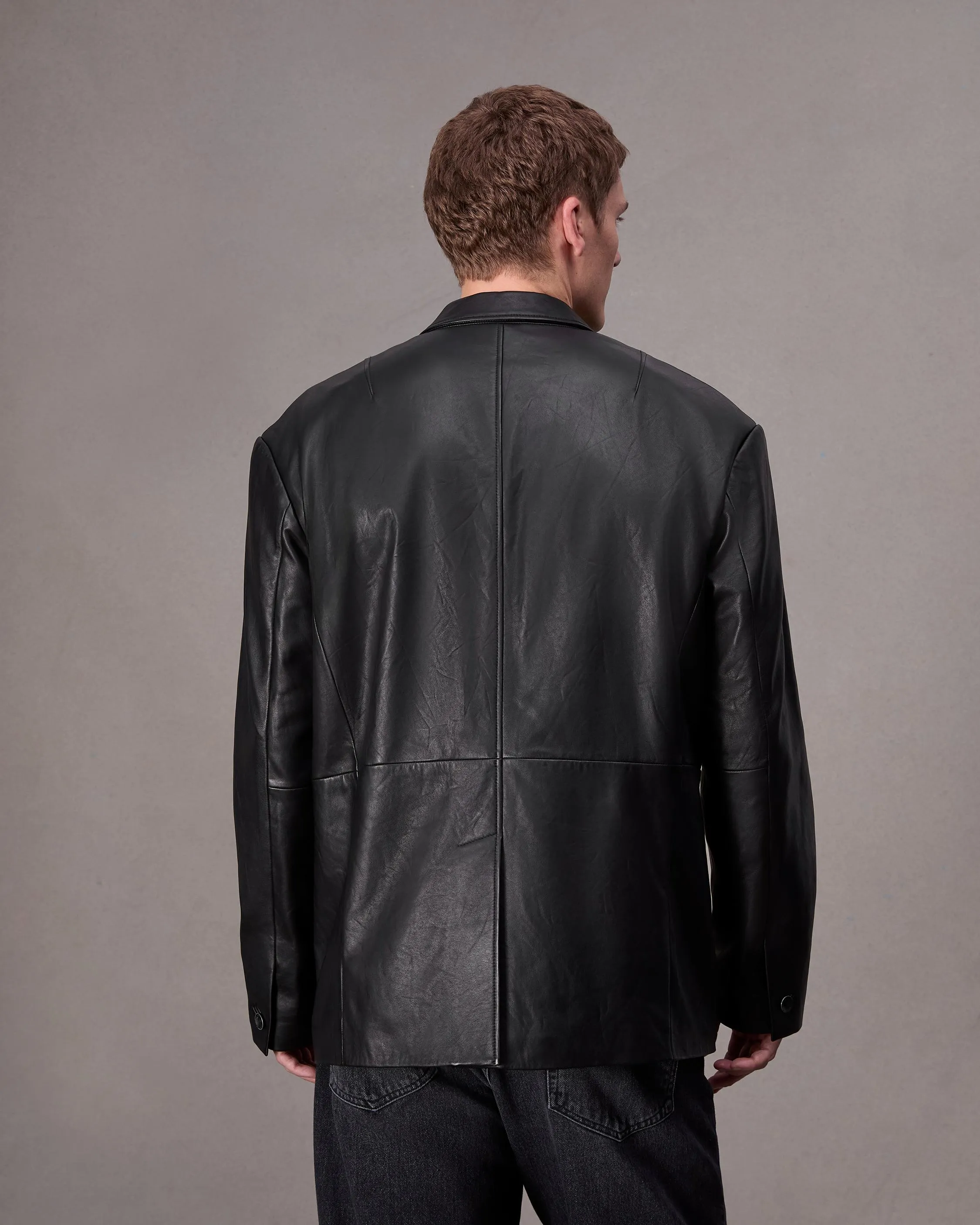 Shift Leather Blazer