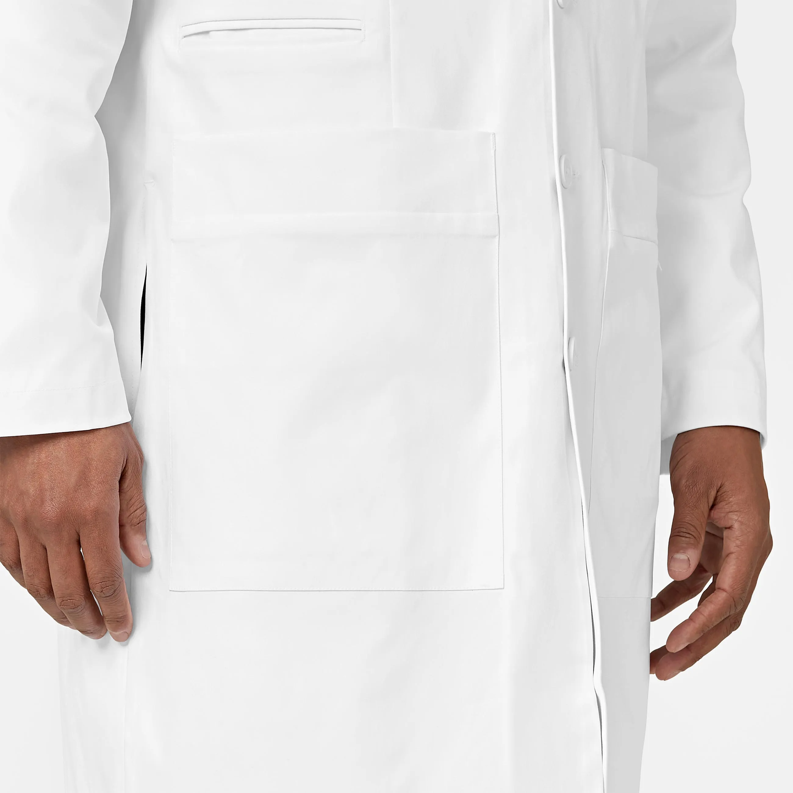 Slate Men's 38 Inch Doctors Coat - White