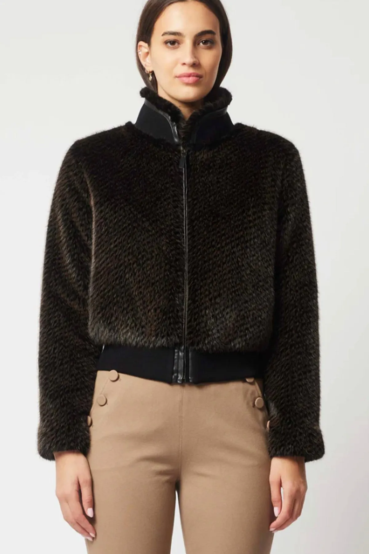 Stella Faux Fur Bomber Sable