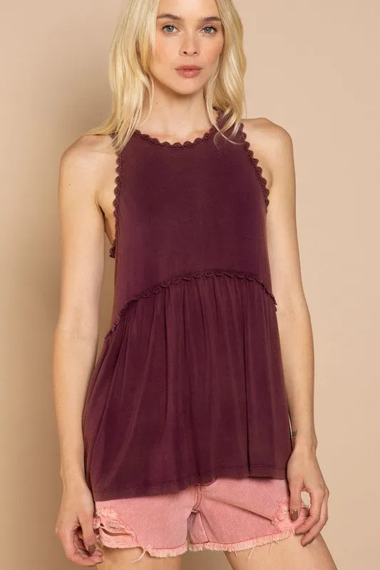 Sweet and Simple Babydoll Knit Tank Top