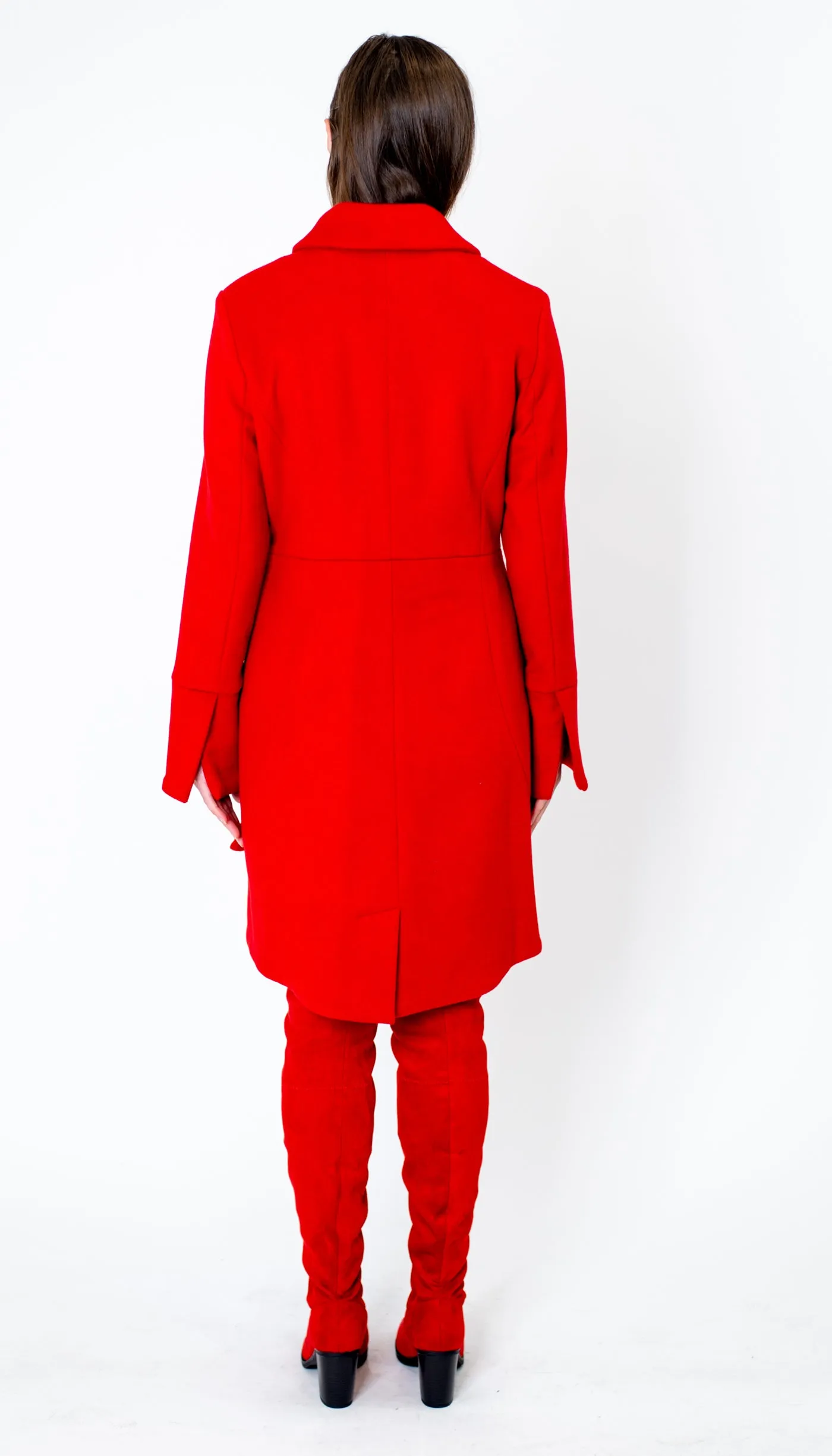 Swerve Coat - Wool/Nylon/Cashmere - Pomodoro Red