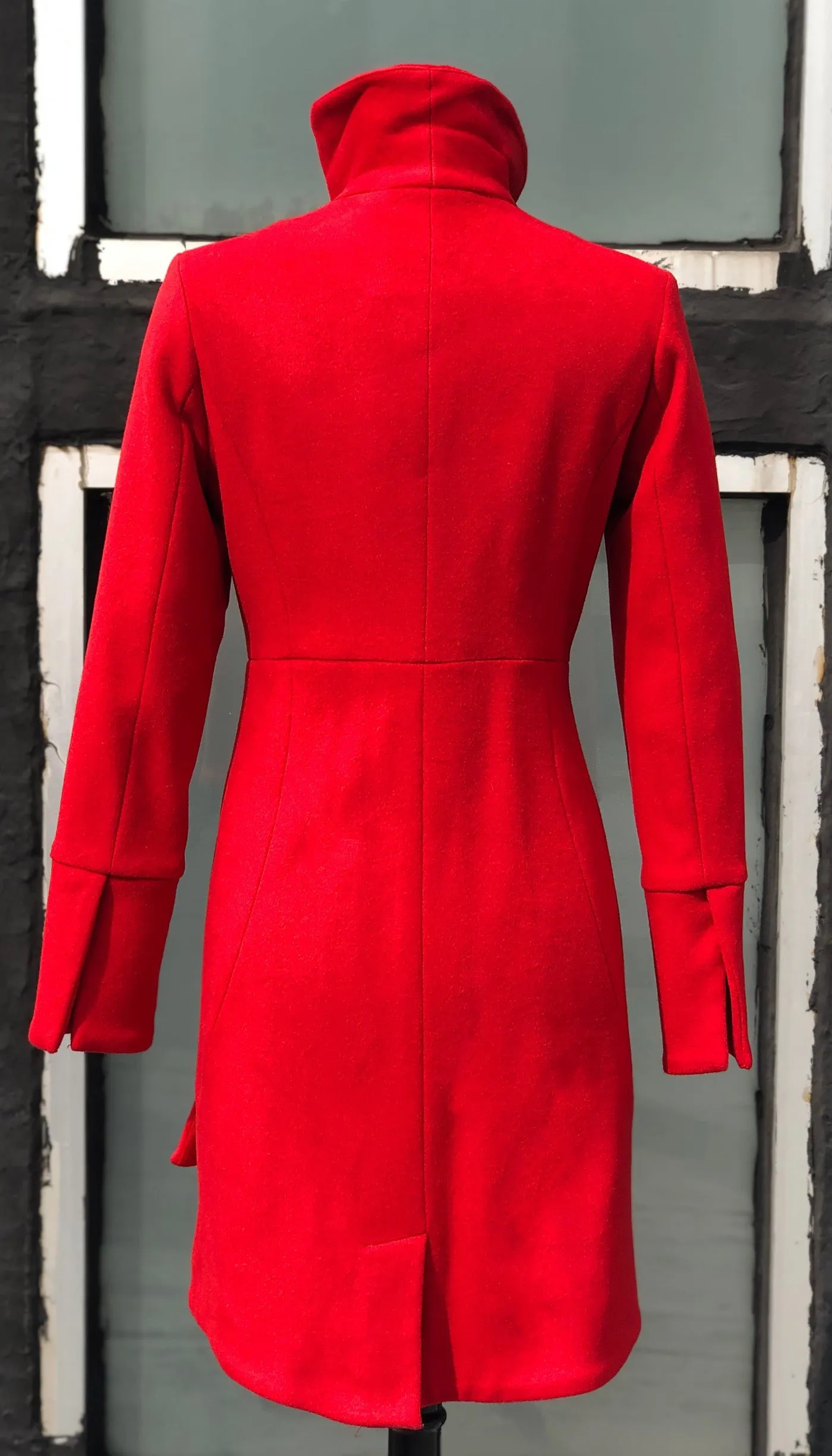 Swerve Coat - Wool/Nylon/Cashmere - Pomodoro Red